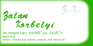 zalan korbelyi business card